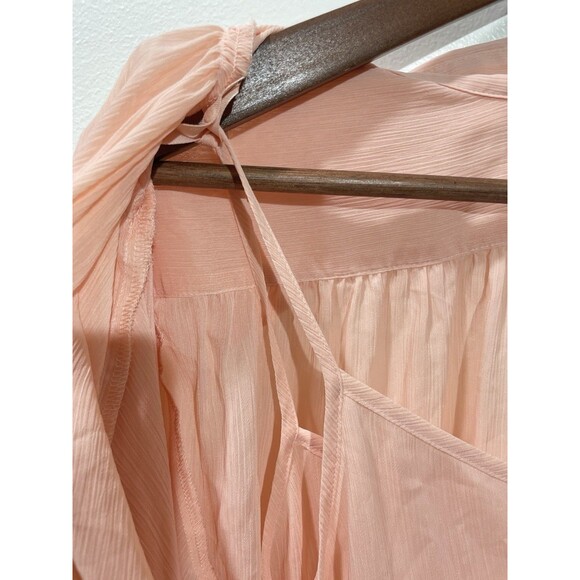 Uniqlo :C Women XL Sheer Volume Long Sleeve Blouse With Tank Top Pink NWT - Picture 8 of 10